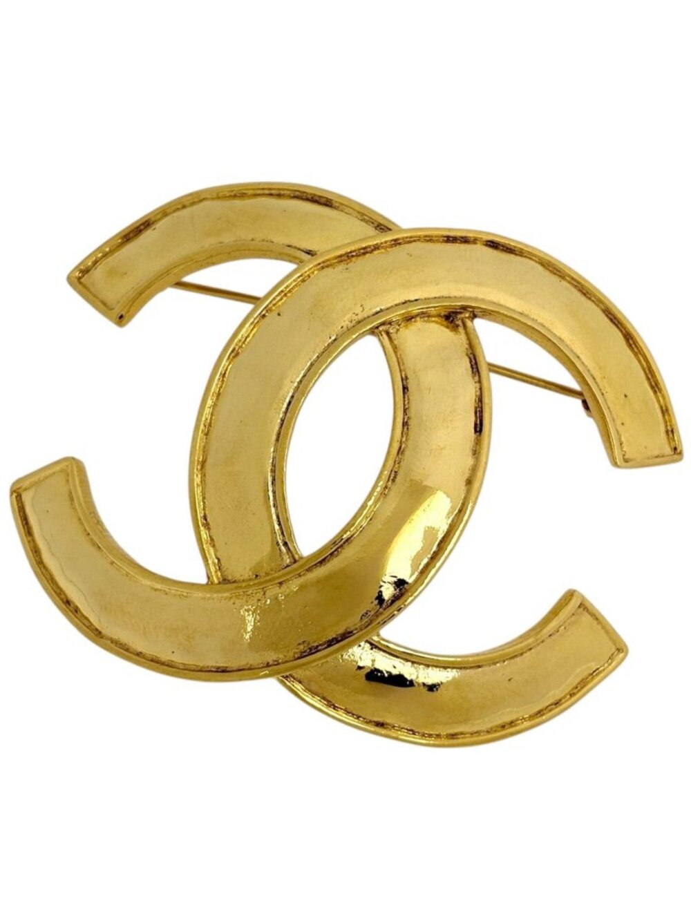 Chanel Brooch CC Logo Gold Plated